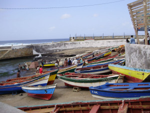 Fishing boats in Ponta do Sol.  Photo taken by Larry Luxner