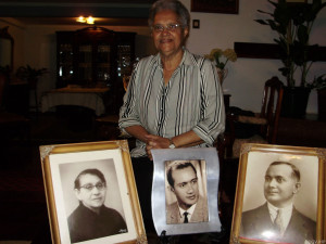 Wife of Descendant Daniel Brigham with his photo