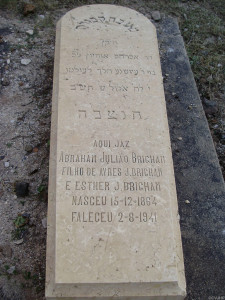 Grave of Abraham Brigham - prominent Jewish merchant in San Antao